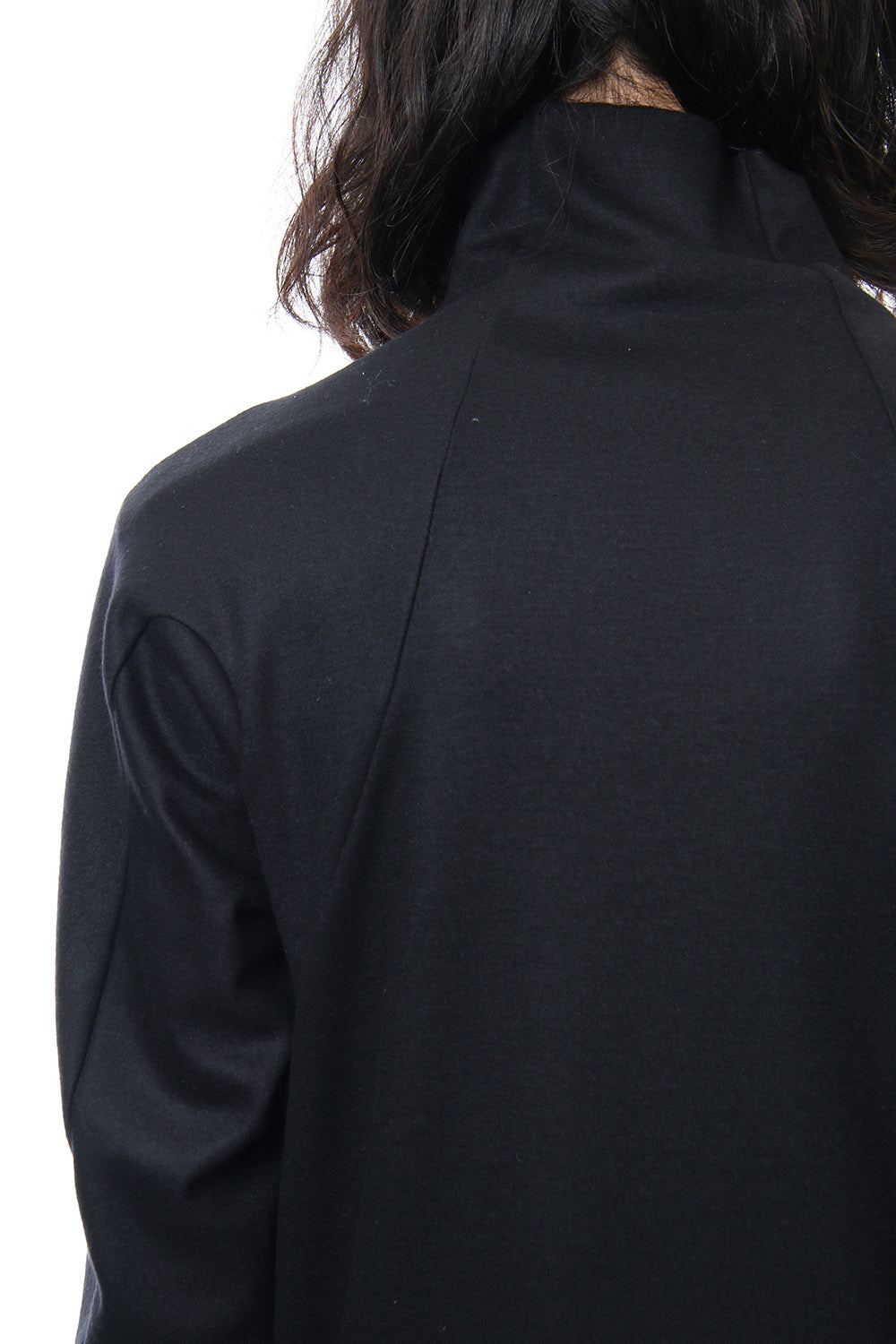 Super 100's wool smooth high neck long sleeve t-shirt