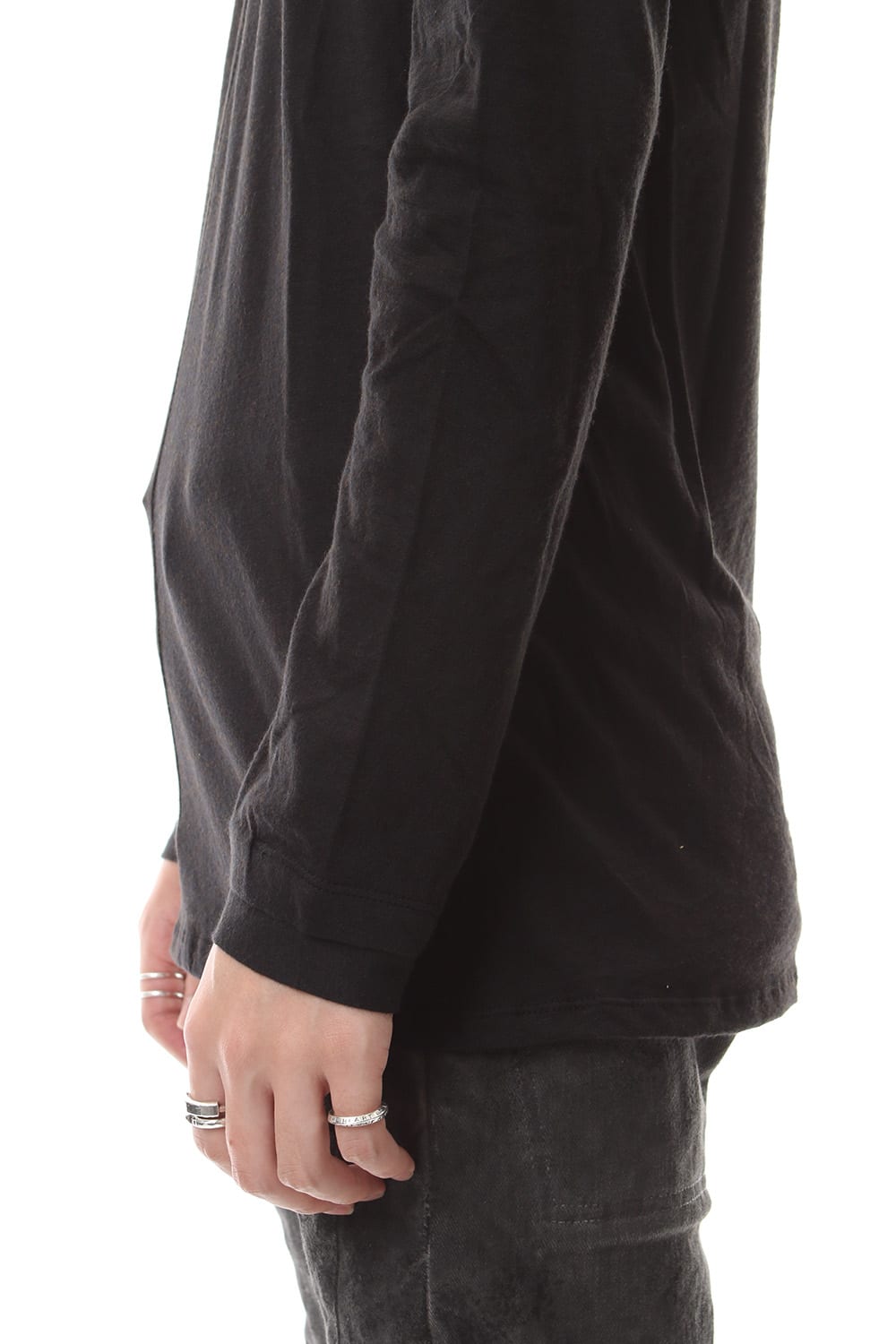 Yak india long sleeve T-shirts - ST101-0099A Black