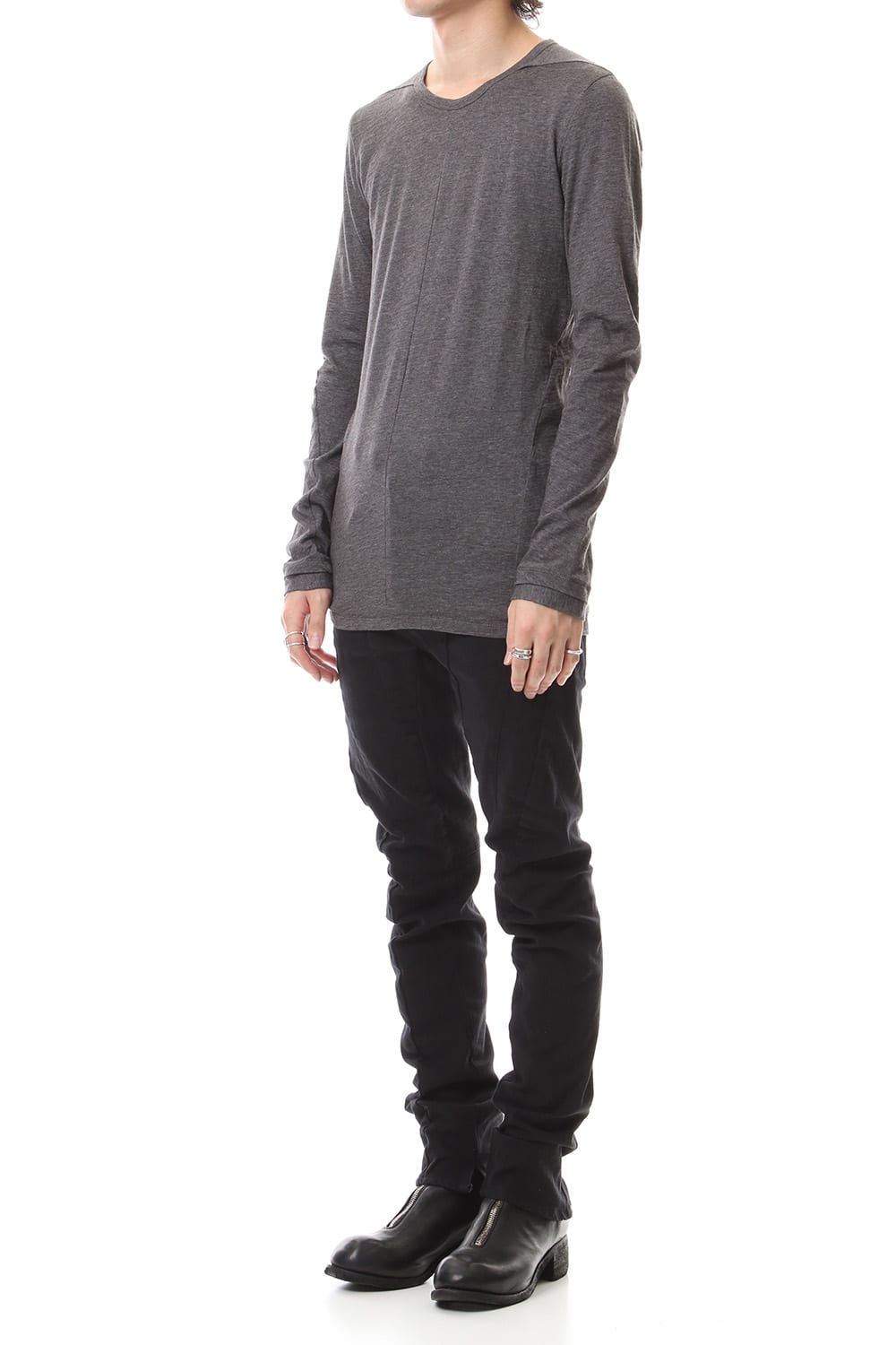 Yak india long sleeve T-shirts - ST101-0099A Charcoal