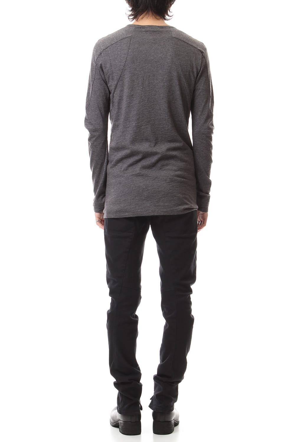 Yak india long sleeve T-shirts - ST101-0099A Charcoal