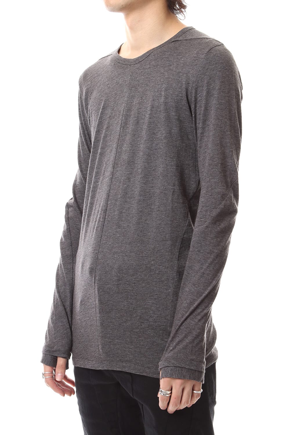 Yak india long sleeve T-shirts - ST101-0099A Charcoal