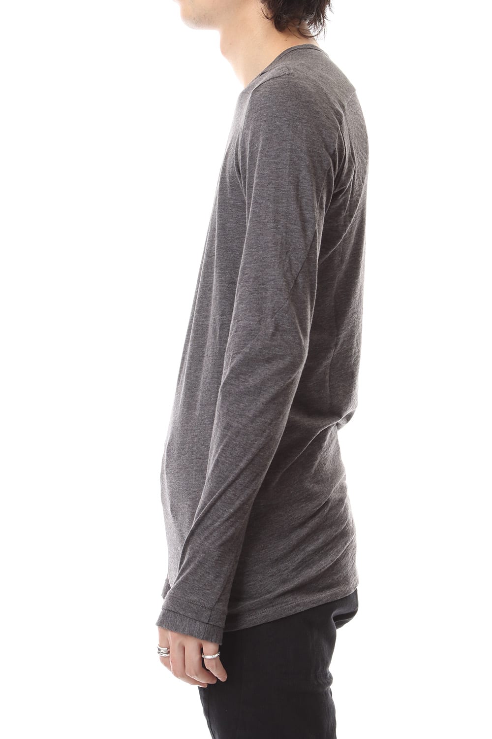 Yak india long sleeve T-shirts - ST101-0099A Charcoal