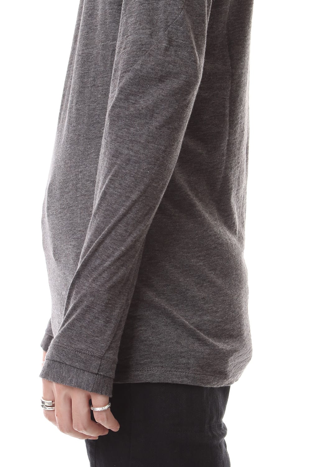 Yak india long sleeve T-shirts - ST101-0099A Charcoal