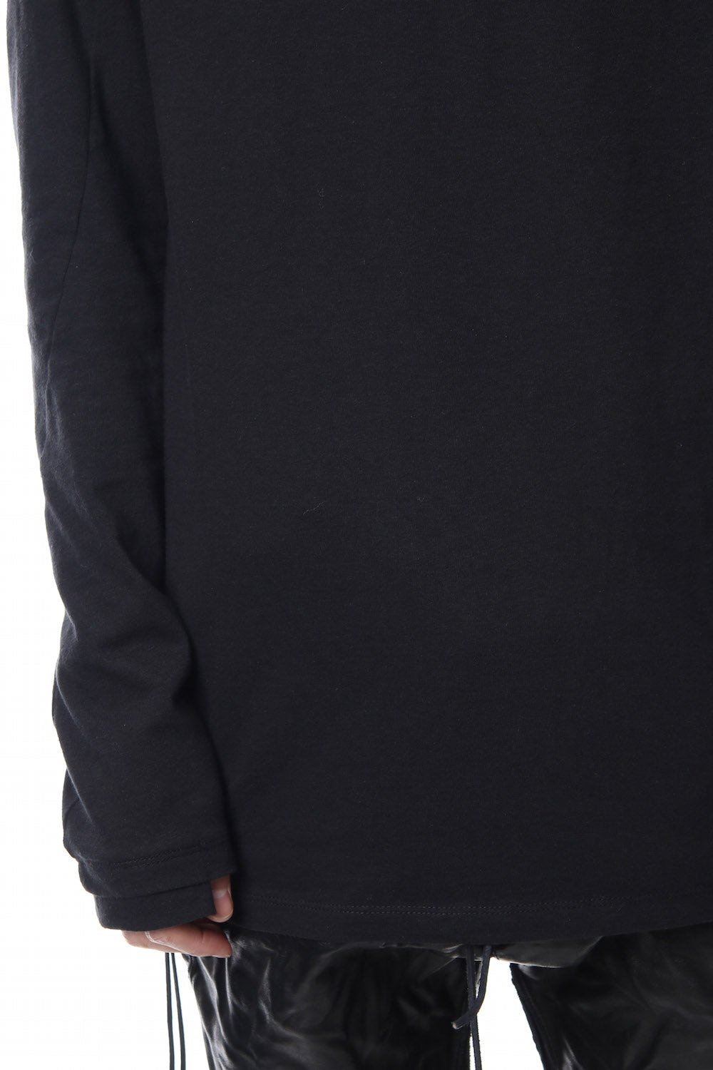 Neep silk × cotton jersey high neck  long sleeve T shirt