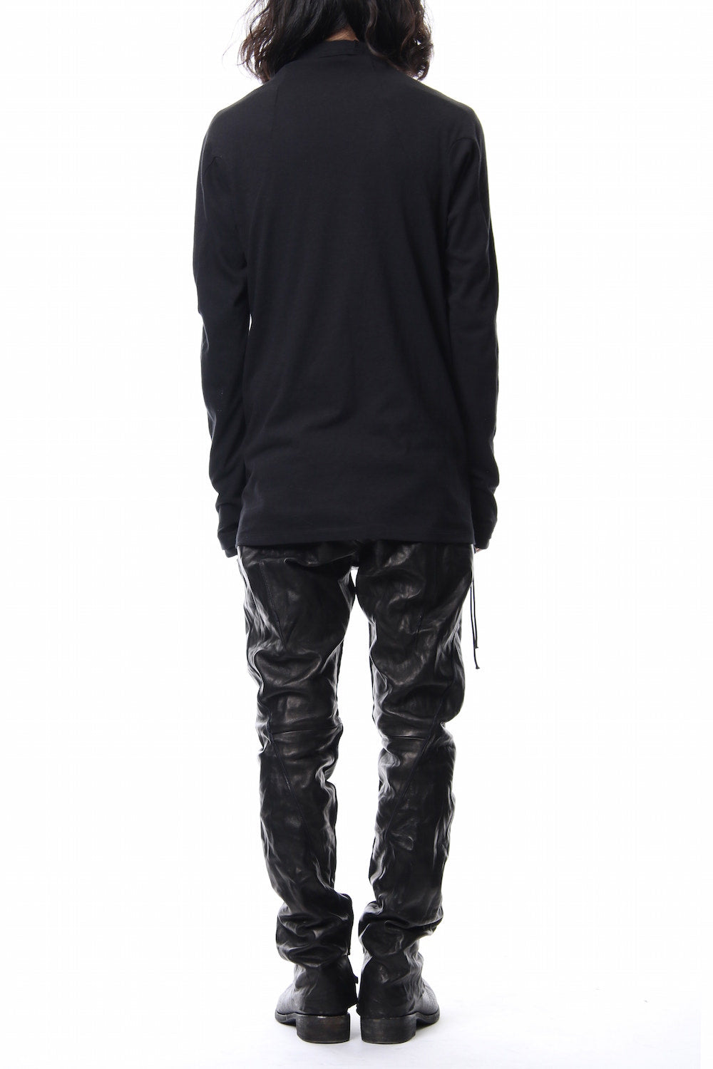 Neep silk × cotton jersey high neck  long sleeve T shirt