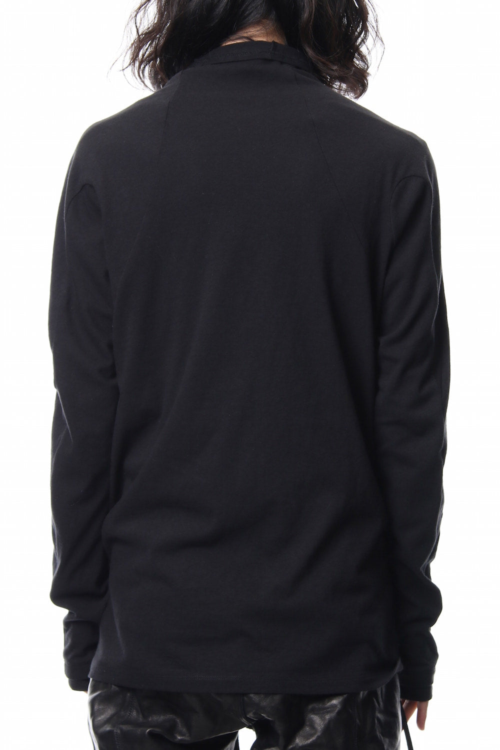 Neep silk × cotton jersey high neck  long sleeve T shirt