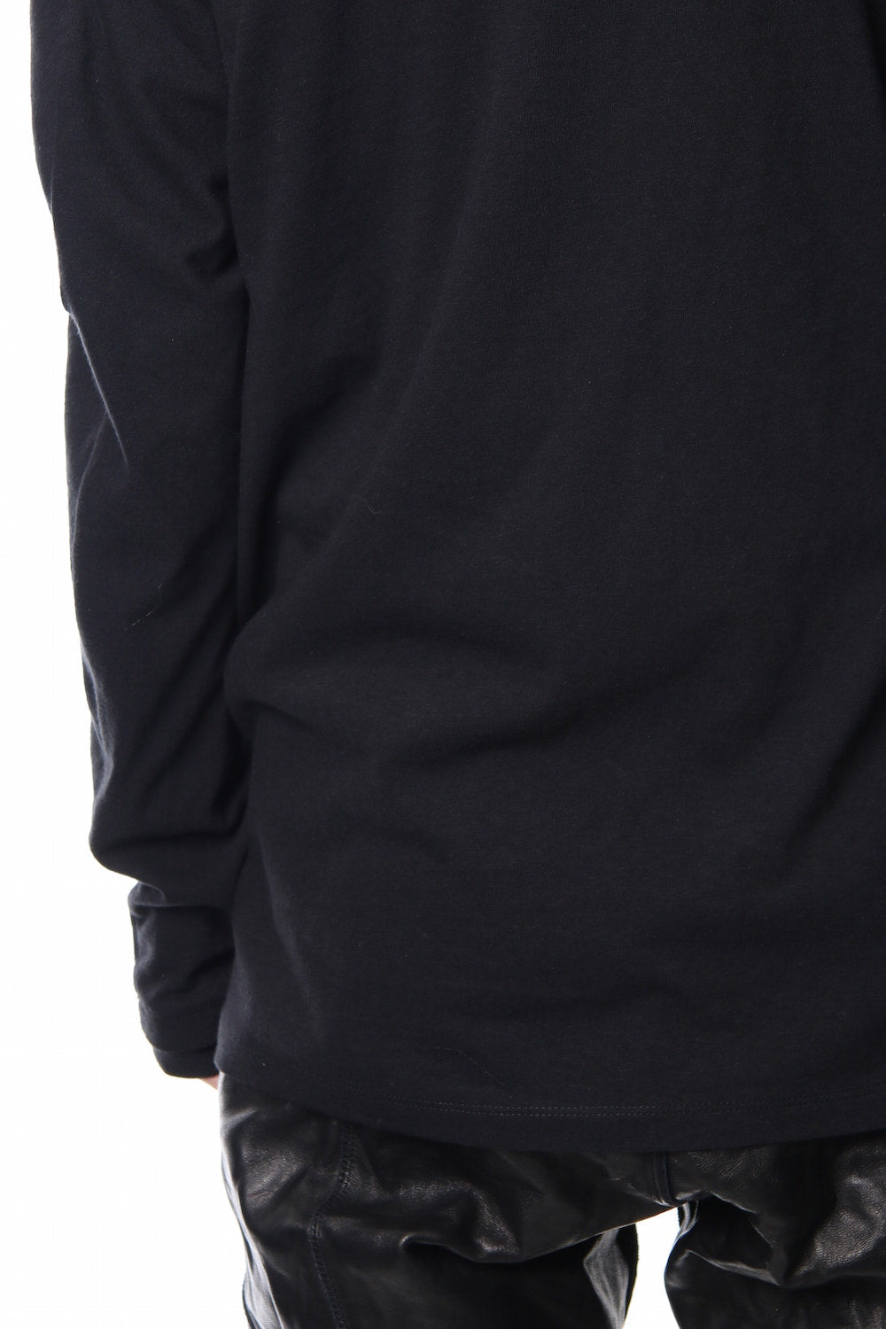 Neep silk × cotton jersey high neck  long sleeve T shirt