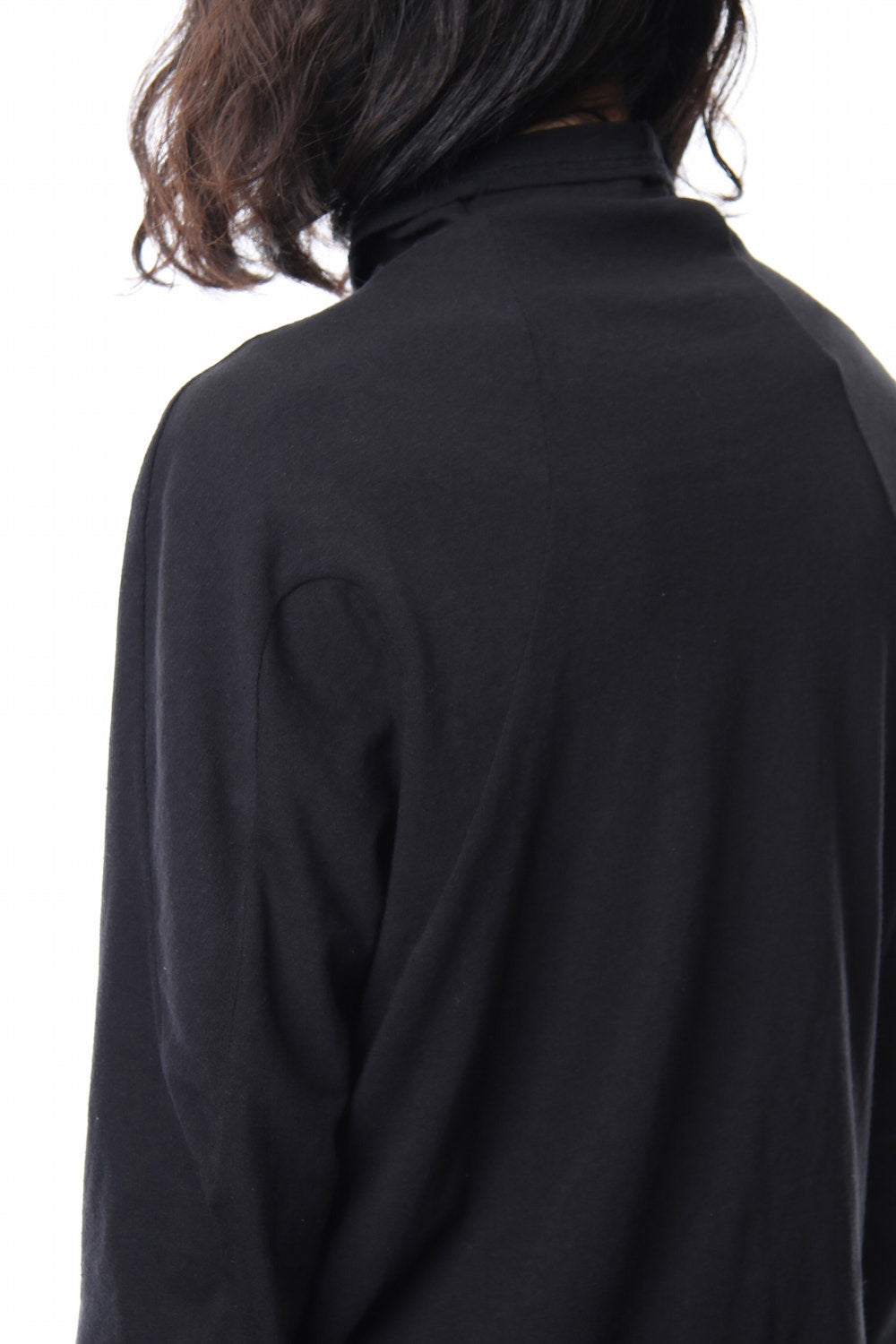 Neep silk × cotton jersey high neck  long sleeve T shirt