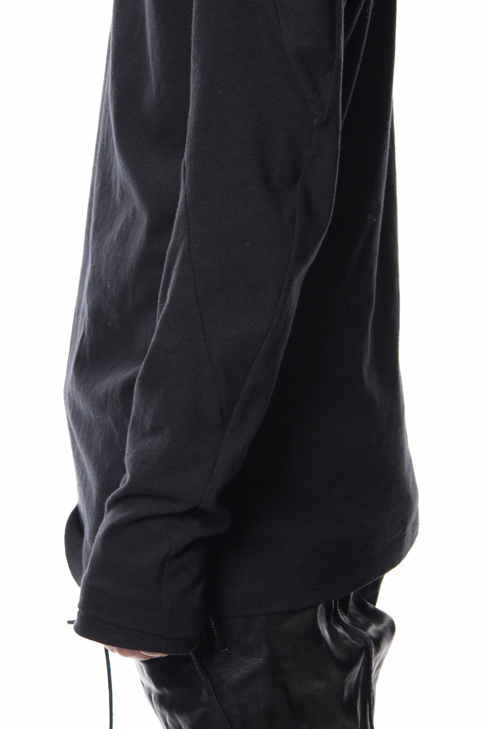 Neep silk × cotton jersey high neck  long sleeve T shirt