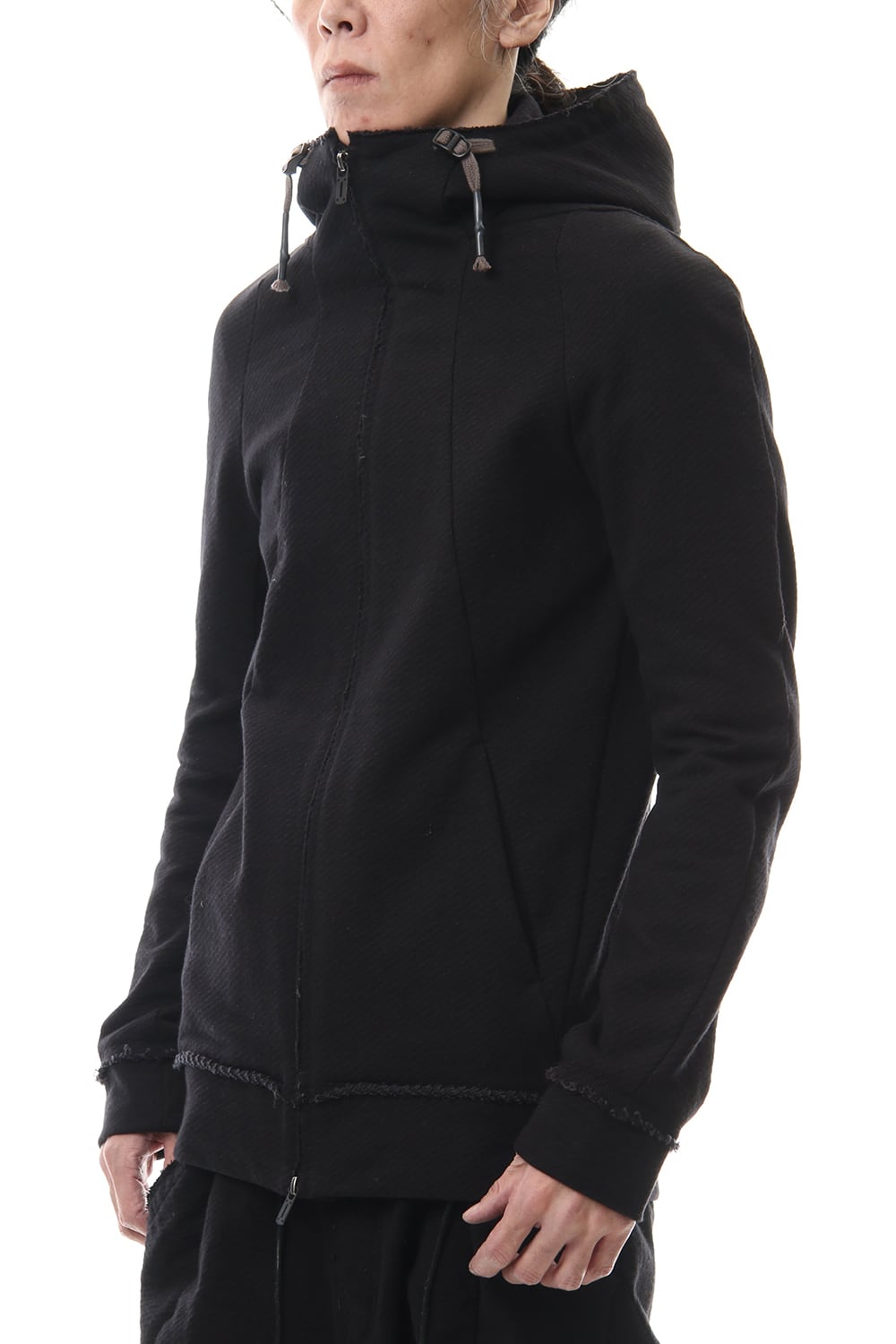 Heavy cotton jersey Hooded Jacket