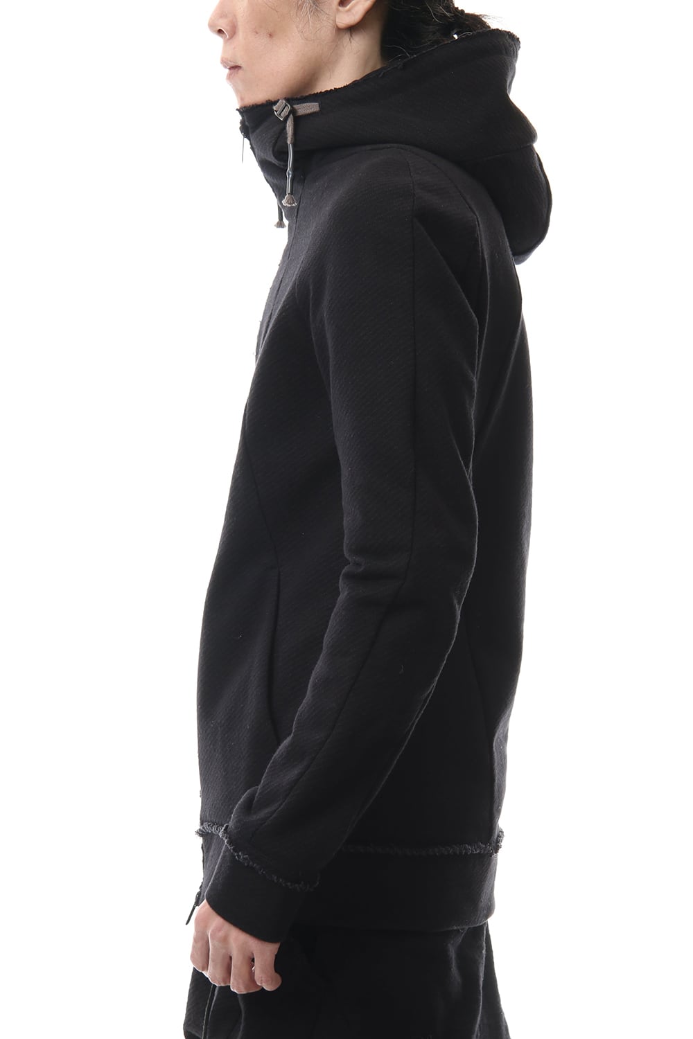 Heavy cotton jersey Hooded Jacket