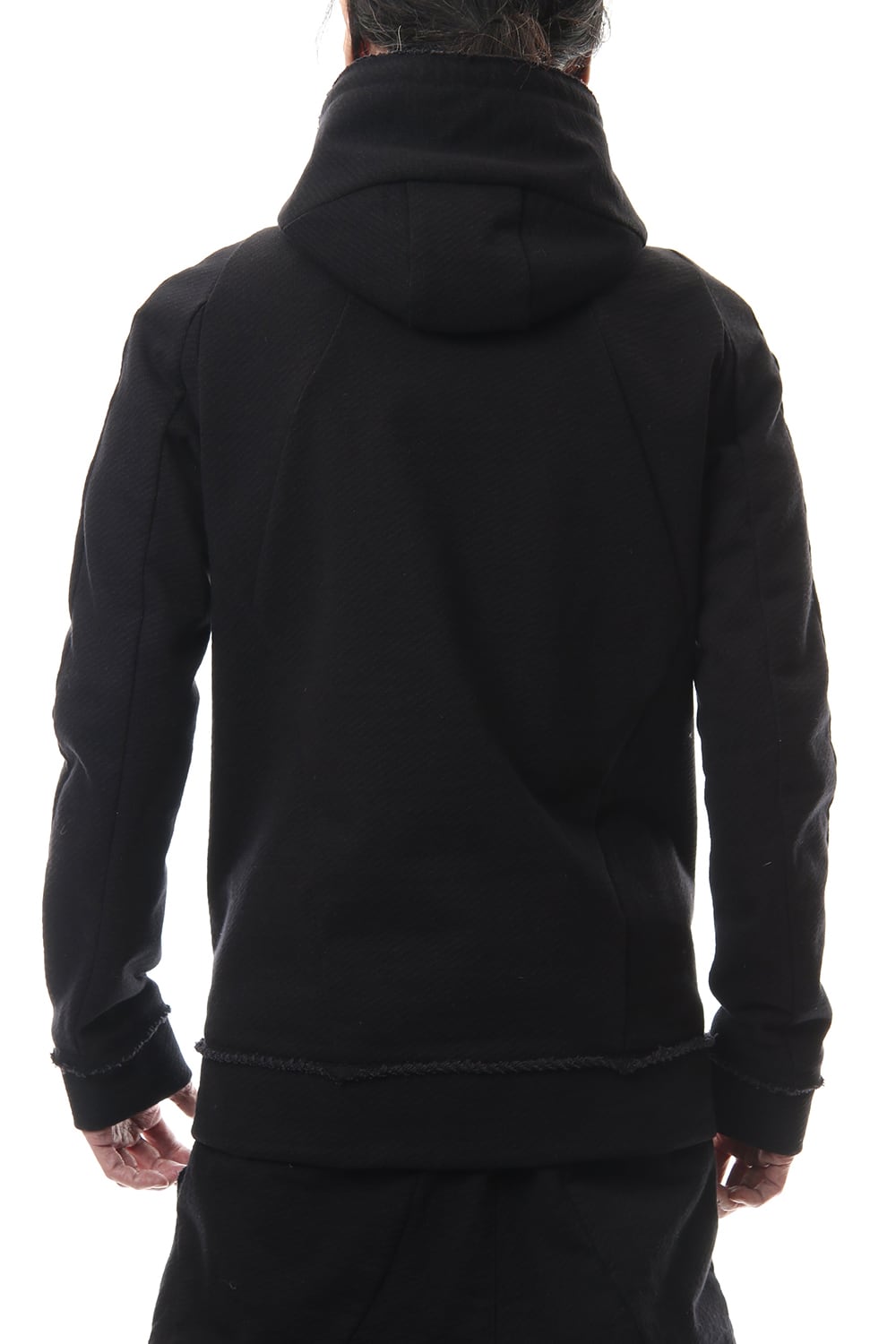 Heavy cotton jersey Hooded Jacket