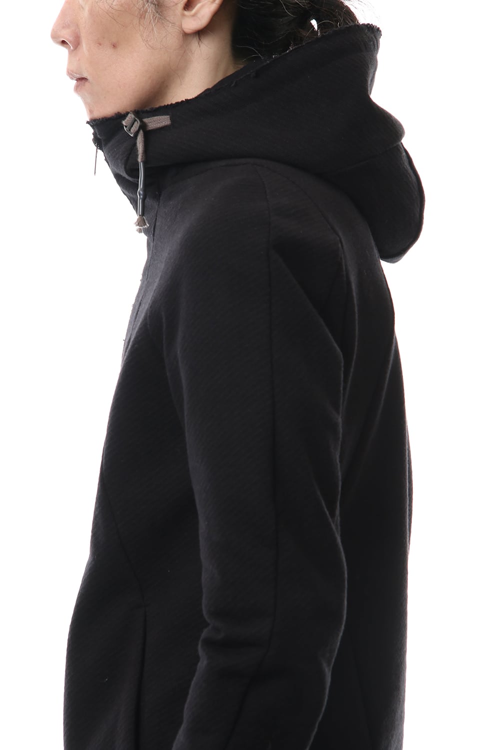 Heavy cotton jersey Hooded Jacket