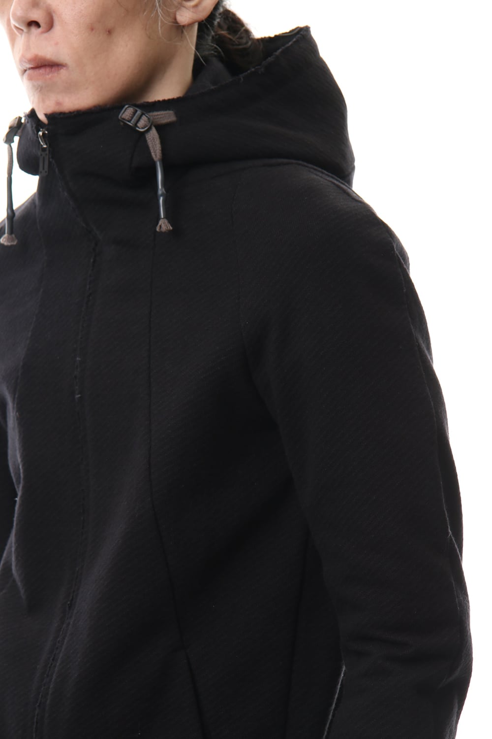 Heavy cotton jersey Hooded Jacket