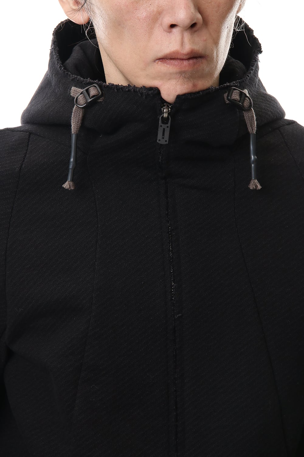 Heavy cotton jersey Hooded Jacket