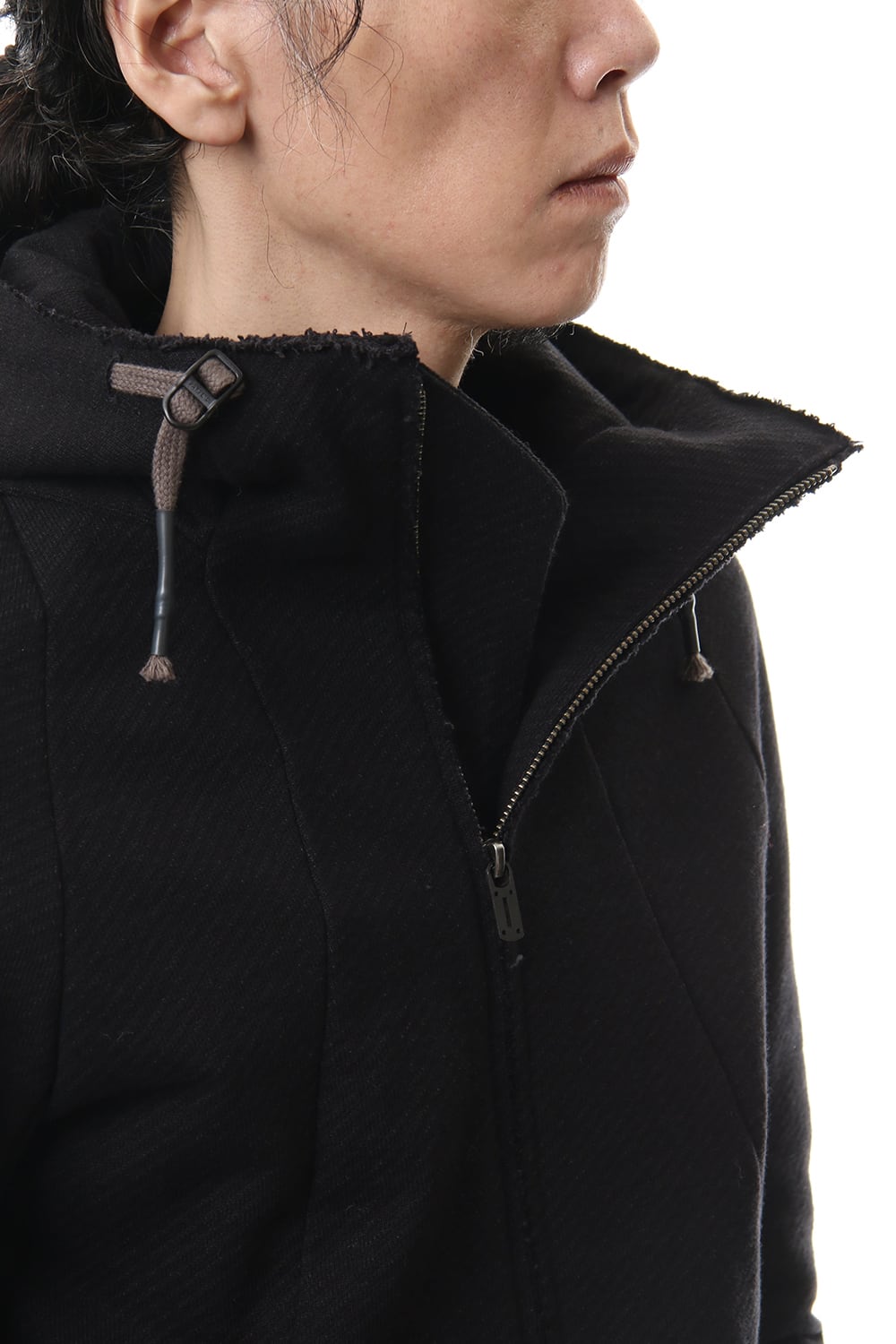 Heavy cotton jersey Hooded Jacket