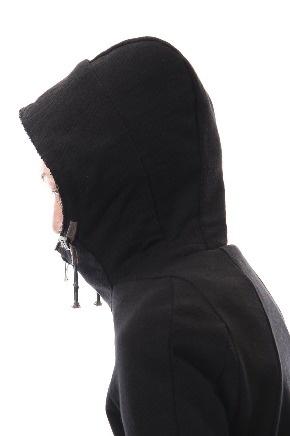 Heavy cotton jersey Hooded Jacket