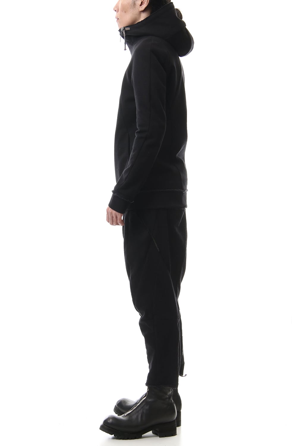 Heavy cotton jersey Hooded Jacket