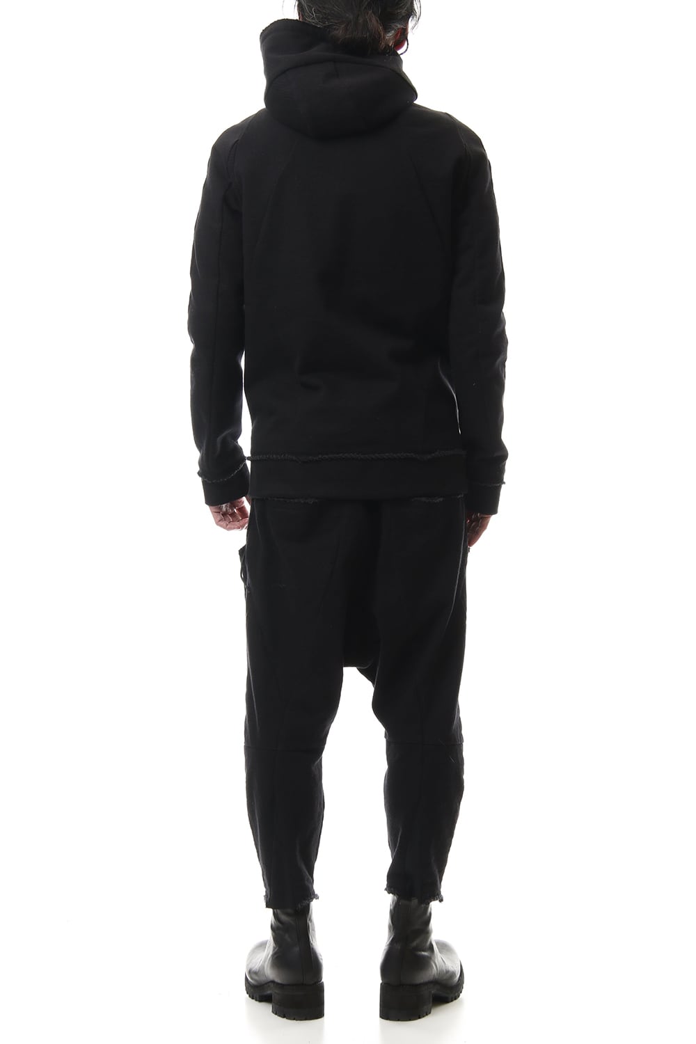 Heavy cotton jersey Hooded Jacket