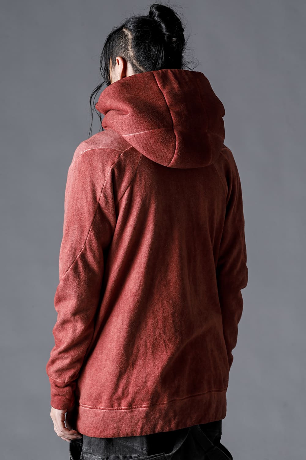 Untwisted Fleece-Lined Hooded Jacket Brick