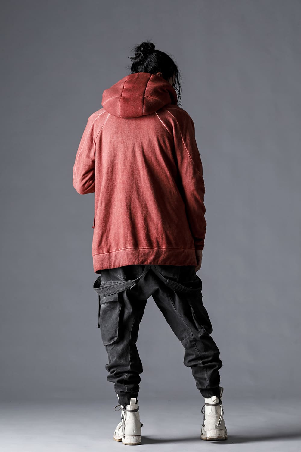 Untwisted Fleece-Lined Hooded Jacket Brick