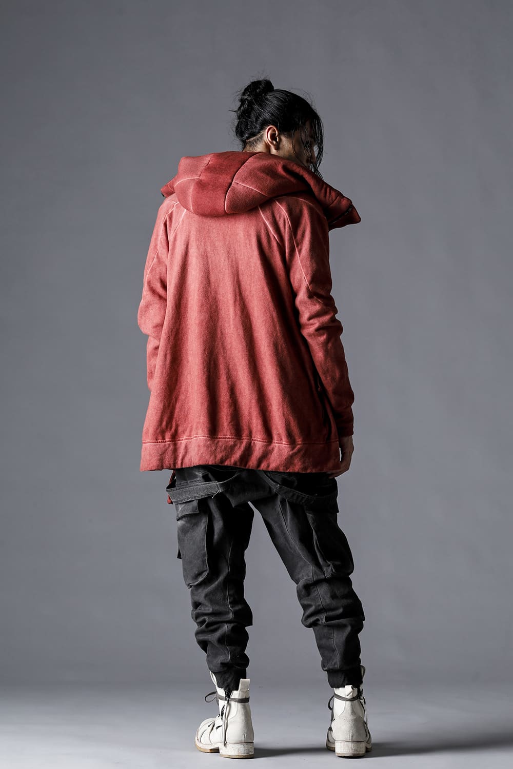 Untwisted Fleece-Lined Hooded Jacket Brick