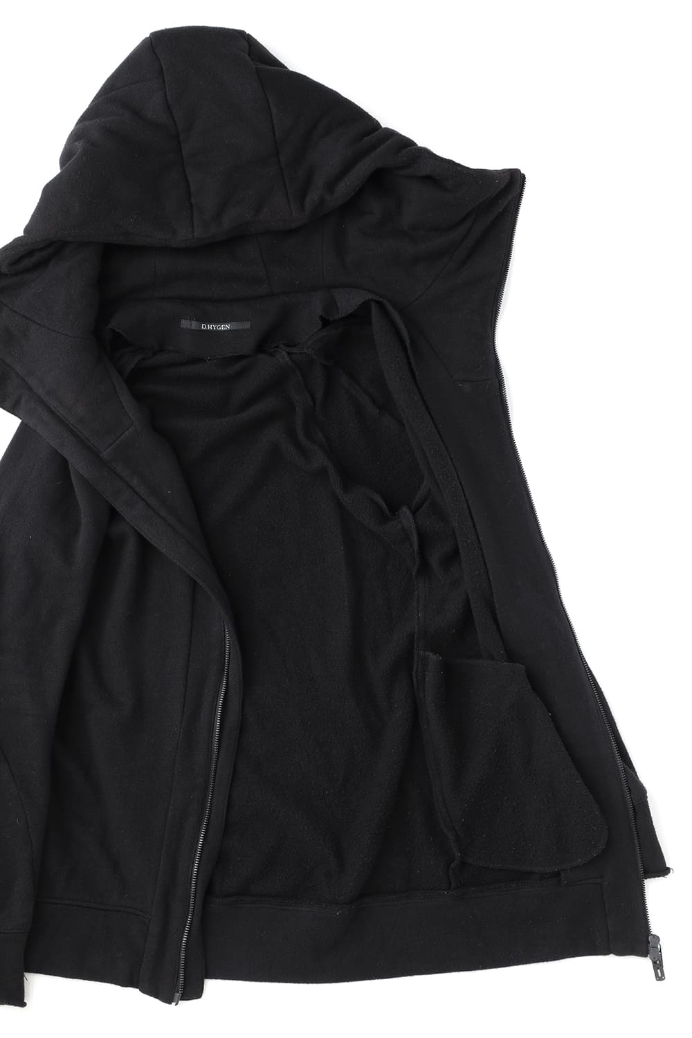 Untwisted Fleece-Lined Hooded Jacket Black