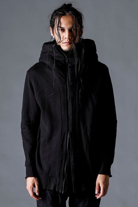 Untwisted Fleece-Lined Hooded Jacket Black