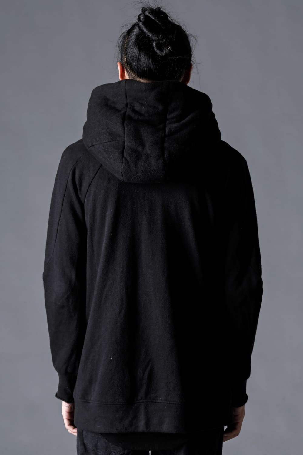 Untwisted Fleece-Lined Hooded Jacket Black