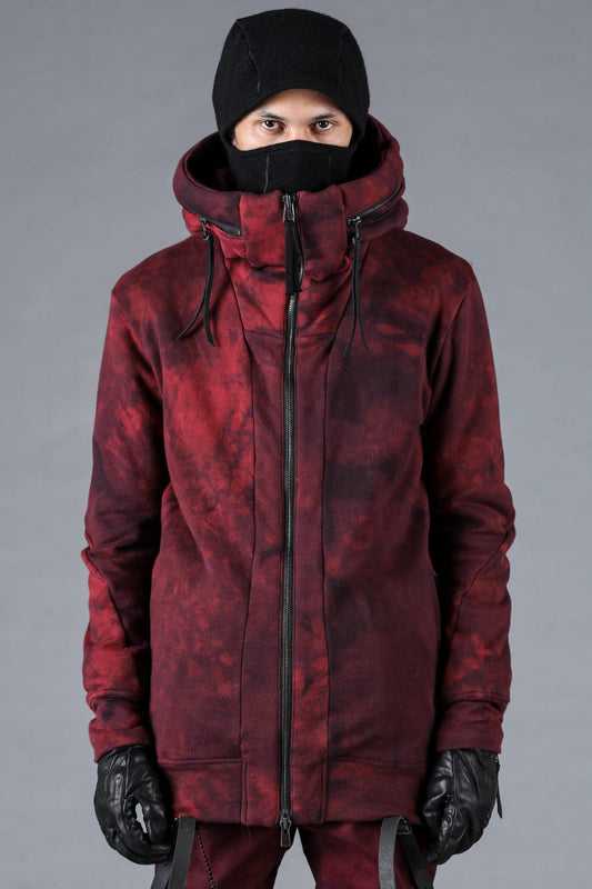 Untwisted Back Fleece Hooded Jacket Red