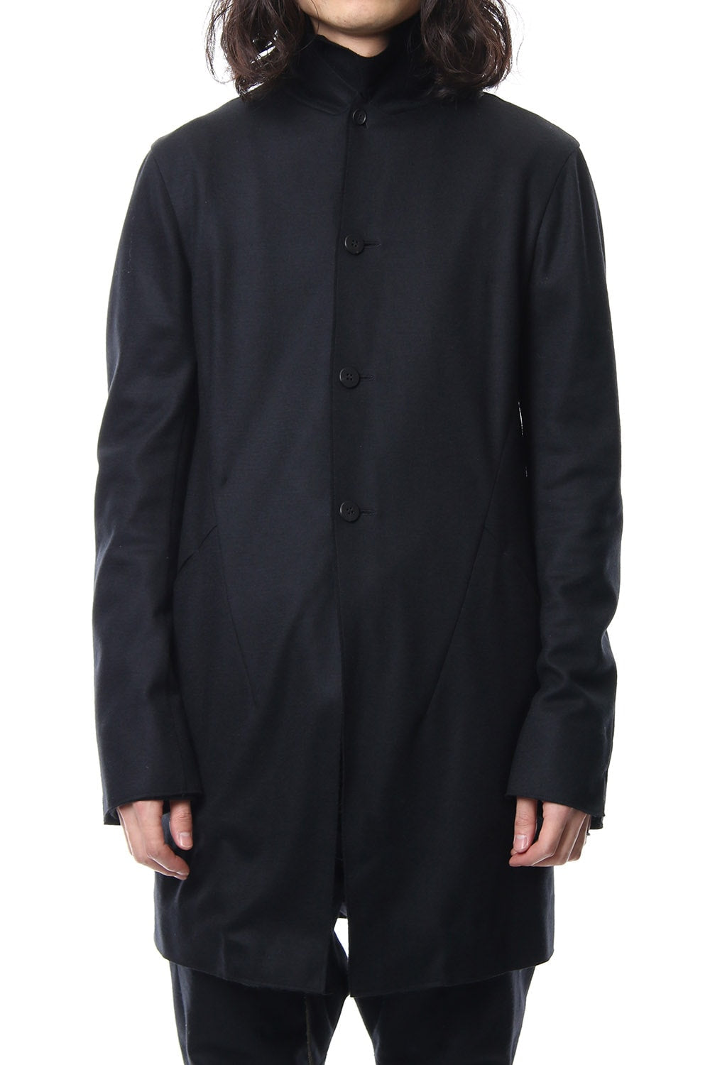 Super 100's wool smooth tailor long Cardigan