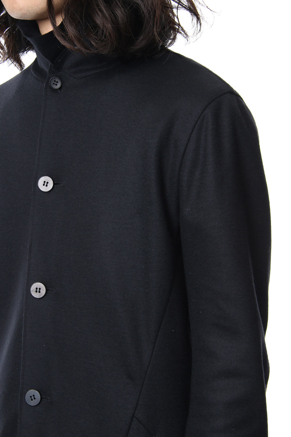 Super 100's wool smooth tailor long Cardigan