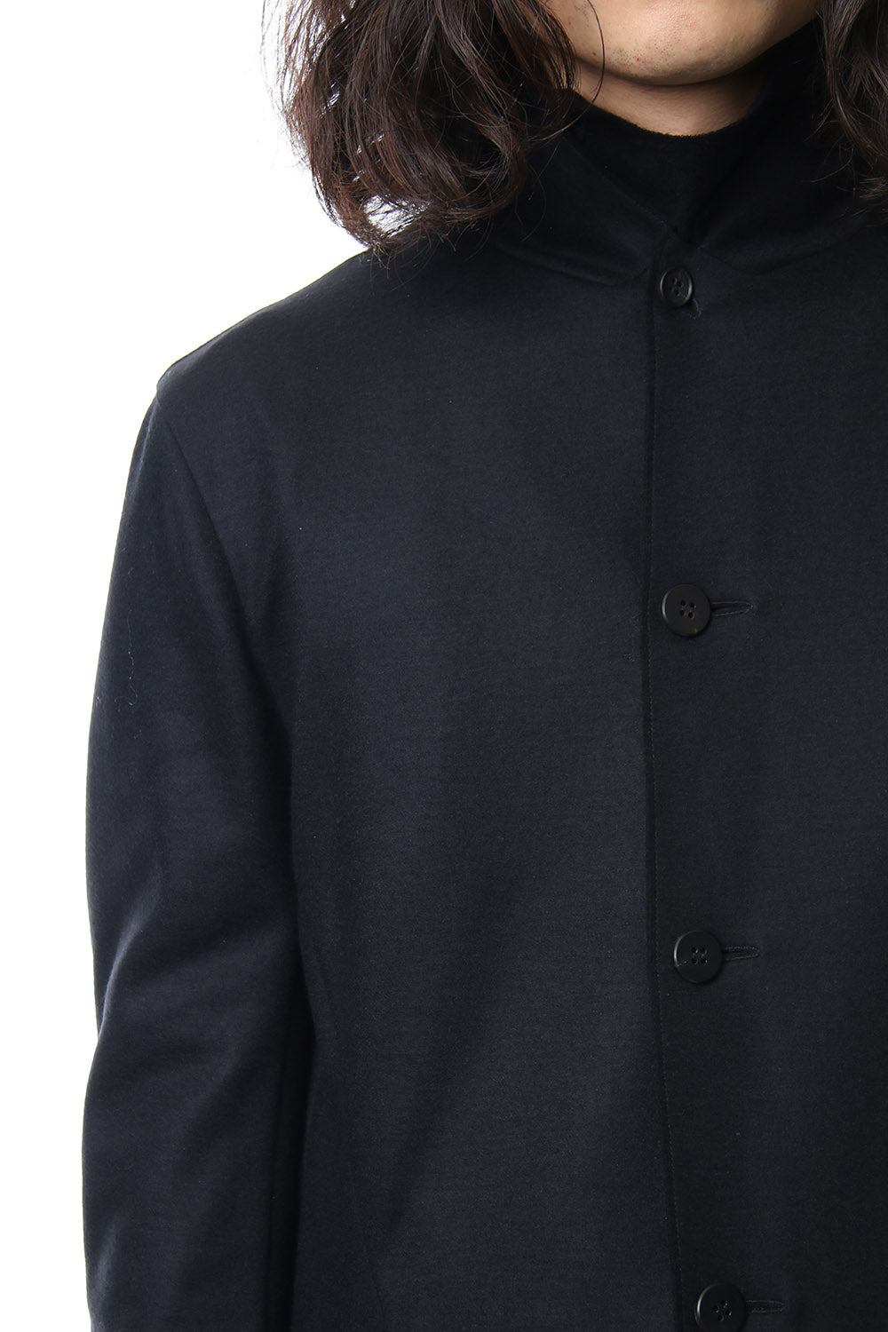 Super 100's wool smooth tailor long Cardigan