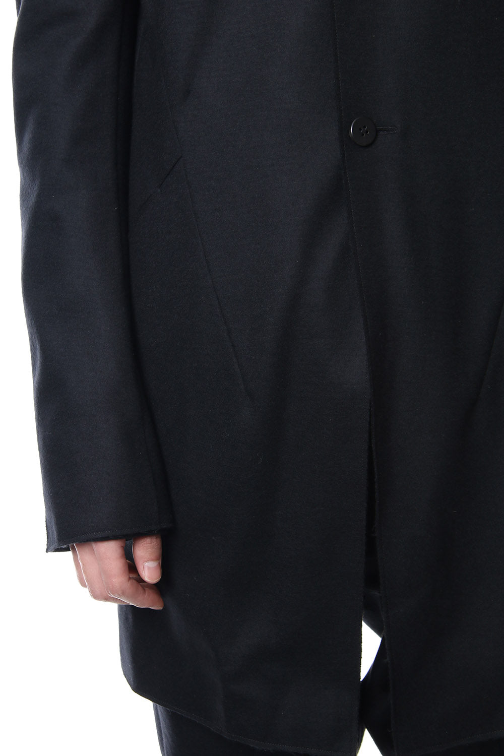 Super 100's wool smooth tailor long Cardigan