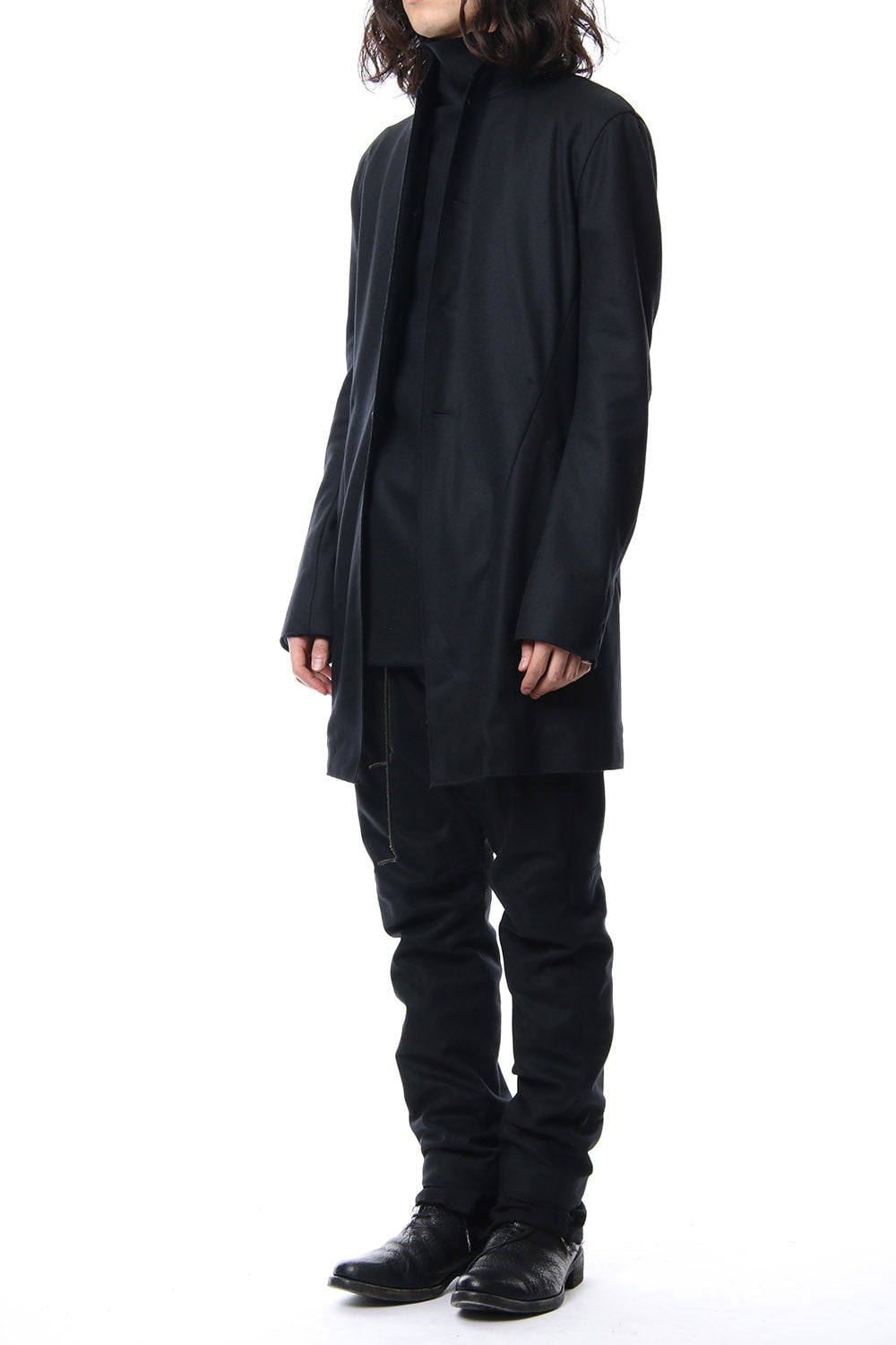 Super 100's wool smooth tailor long Cardigan