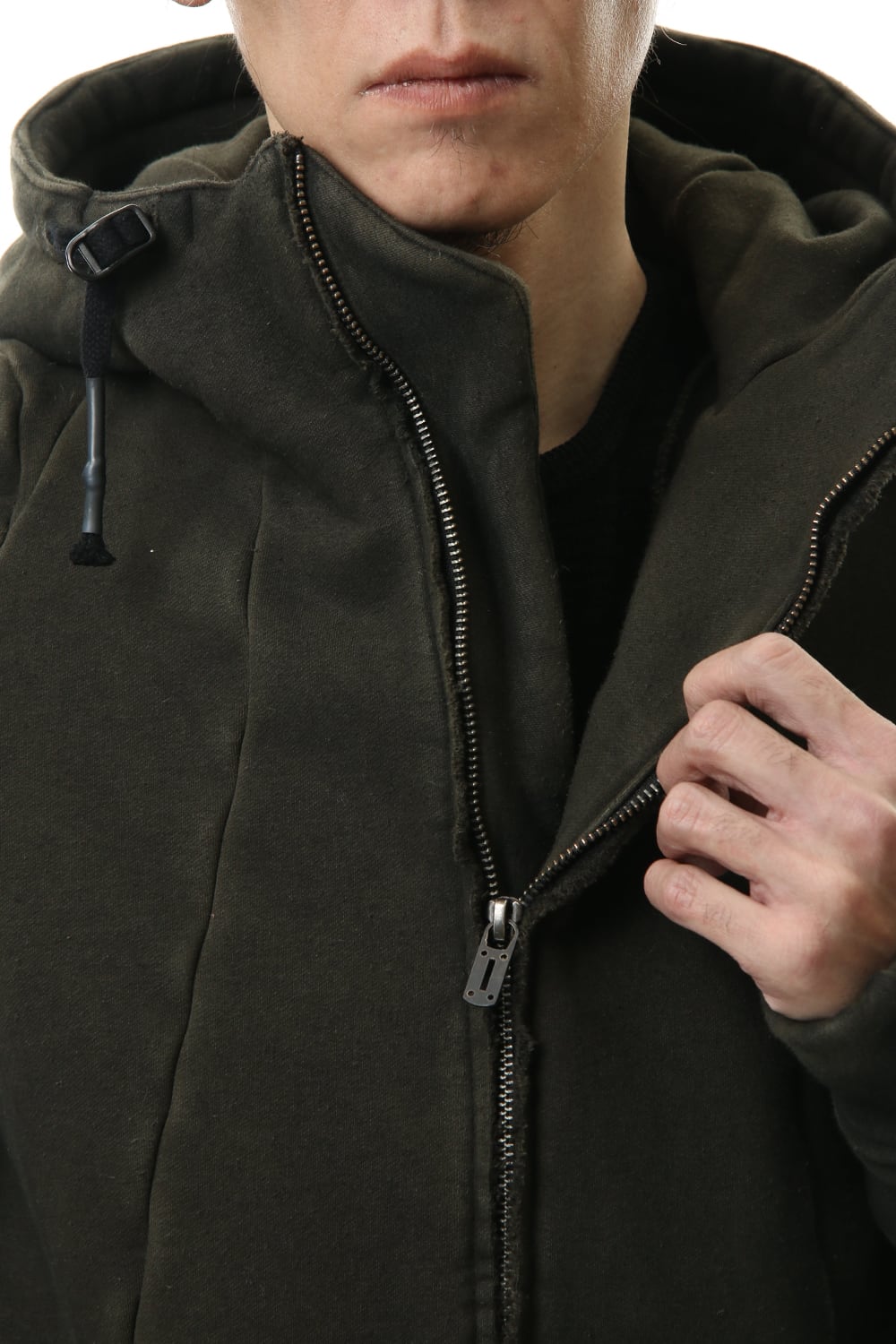 ハイパーストレッチ コットンジャージー フーデットジャケット	カーキ