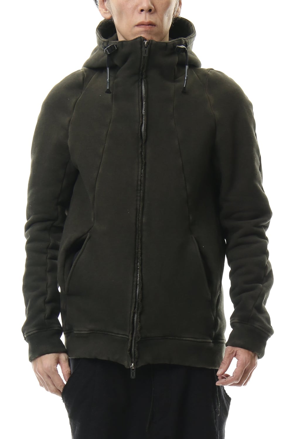 ハイパーストレッチ コットンジャージー フーデットジャケット	カーキ