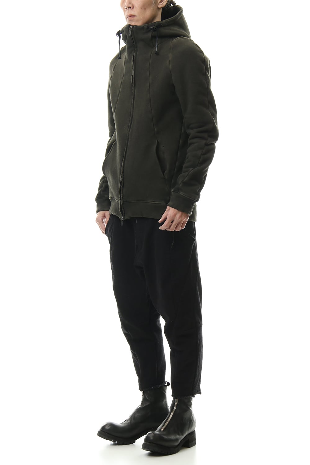 ハイパーストレッチ コットンジャージー フーデットジャケット	カーキ