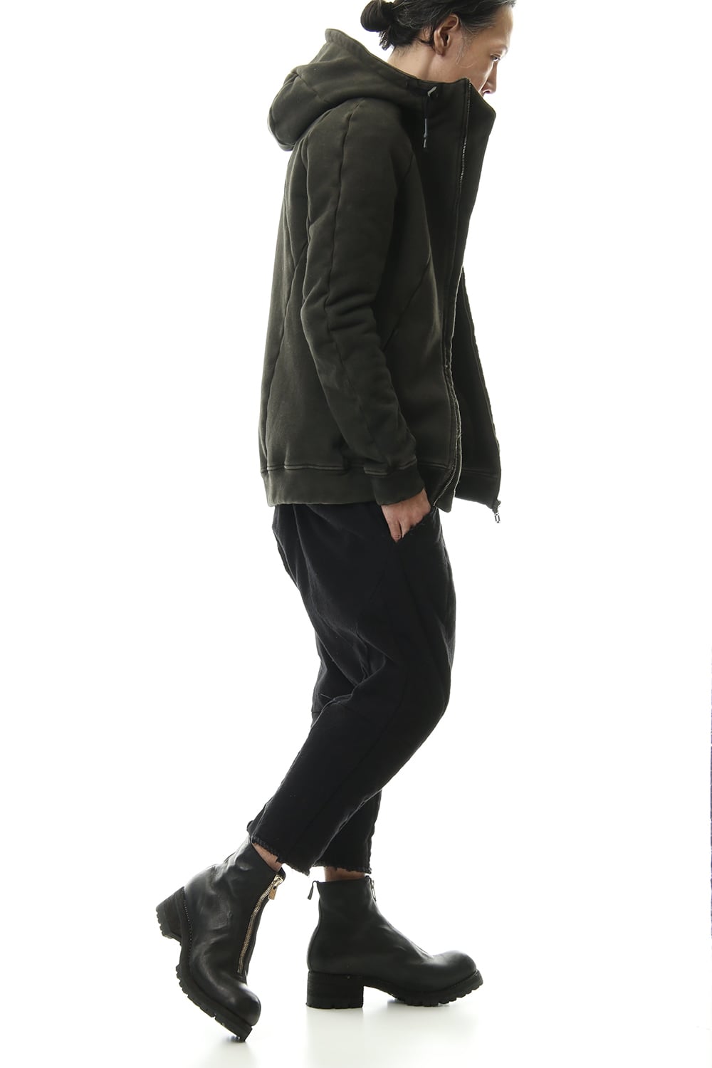 ハイパーストレッチ コットンジャージー フーデットジャケット	カーキ