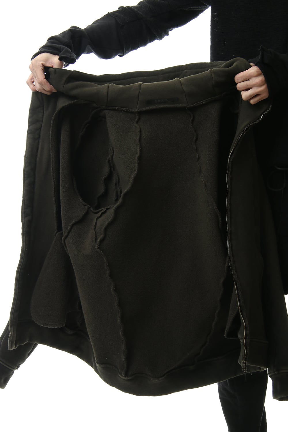 ハイパーストレッチ コットンジャージー フーデットジャケット	カーキ