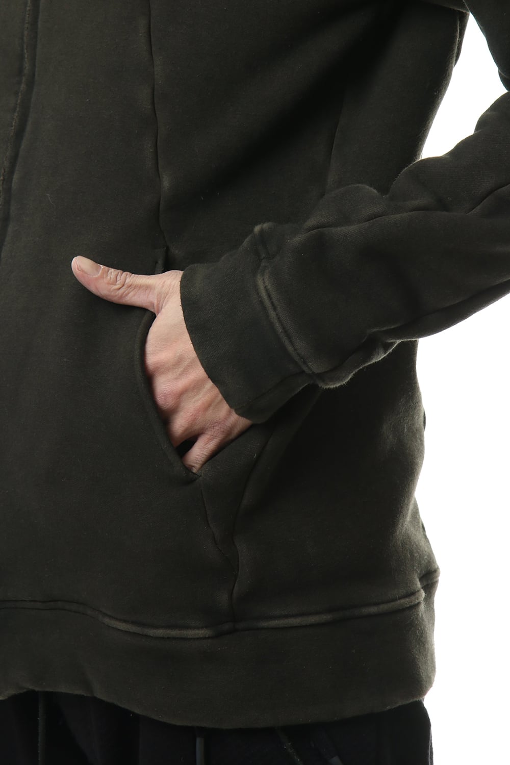 ハイパーストレッチ コットンジャージー フーデットジャケット	カーキ