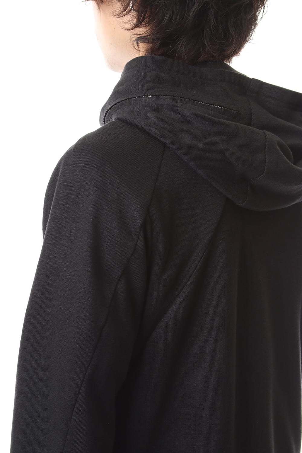 Linen x Cotton Double Face Jersey Zip up Parka