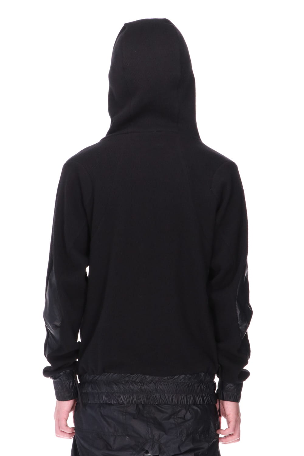 Honeycomb cotton jersey pullover hoodie