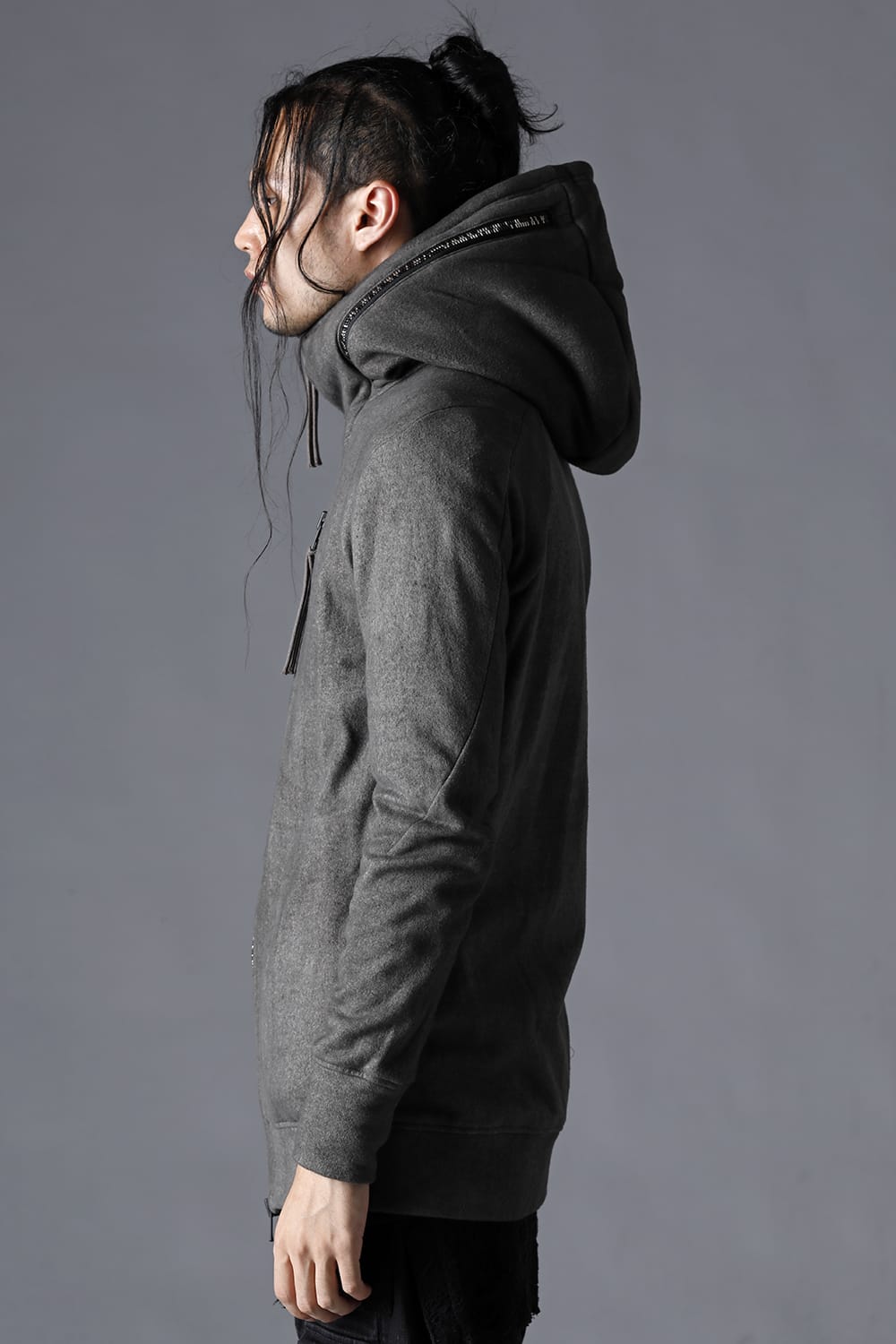 Double Zipper Hooded Jacket w/Untwisted Yarn Fleece Lining Dust