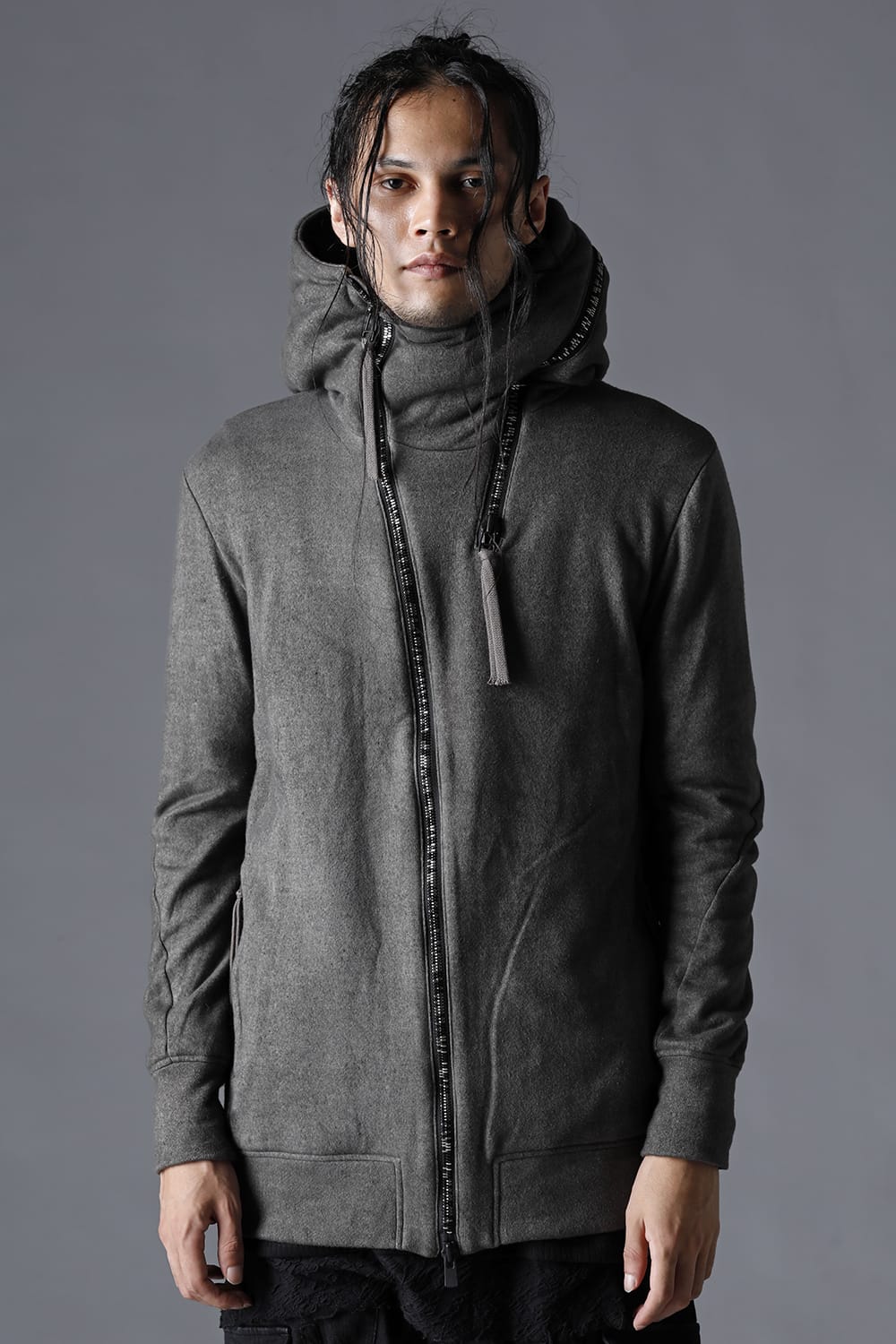 Double Zipper Hooded Jacket w/Untwisted Yarn Fleece Lining Dust