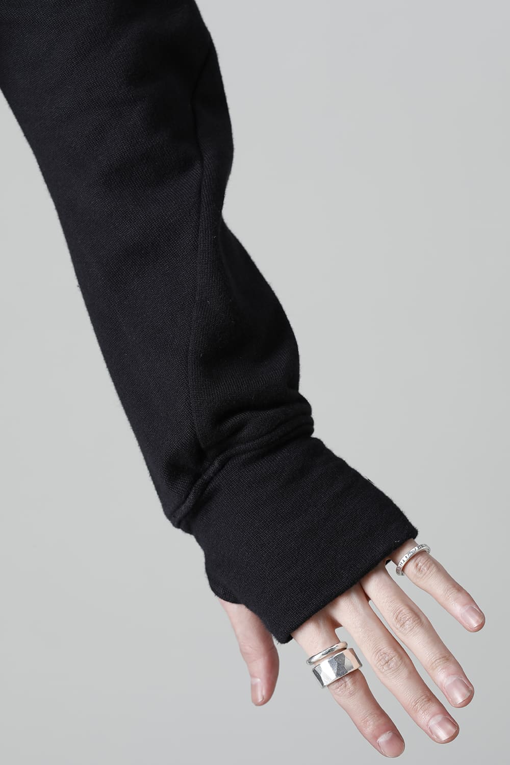 Cold Dyed Untwisted Soft Cotton JerseyZipper Hoodie  Black