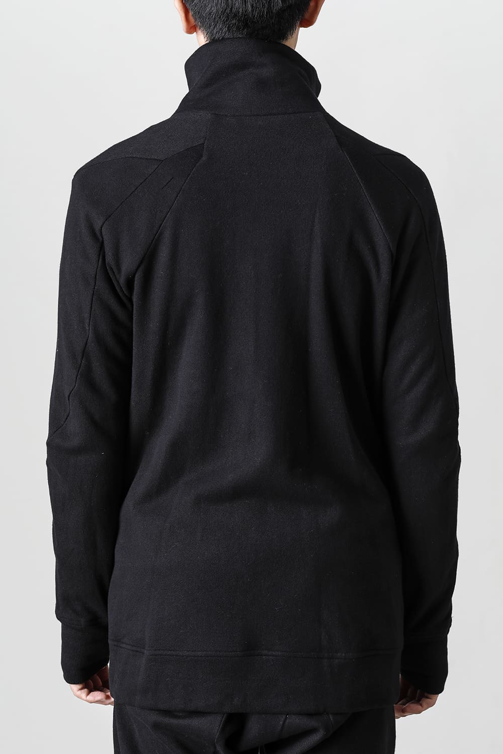 Untwisted Fleece-Lined Zip-up High-Neck Jacket Black