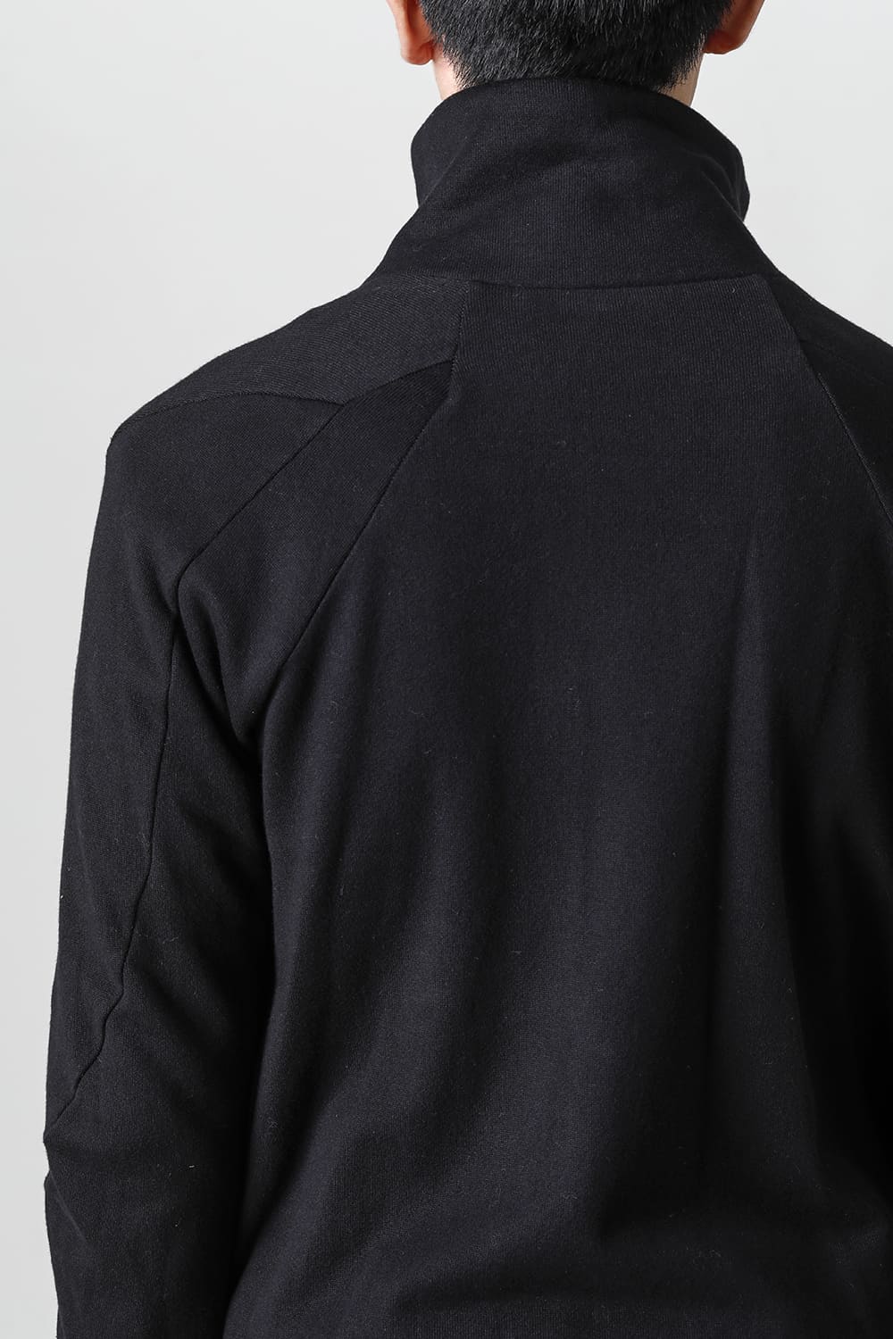 Untwisted Fleece-Lined Zip-up High-Neck Jacket Black