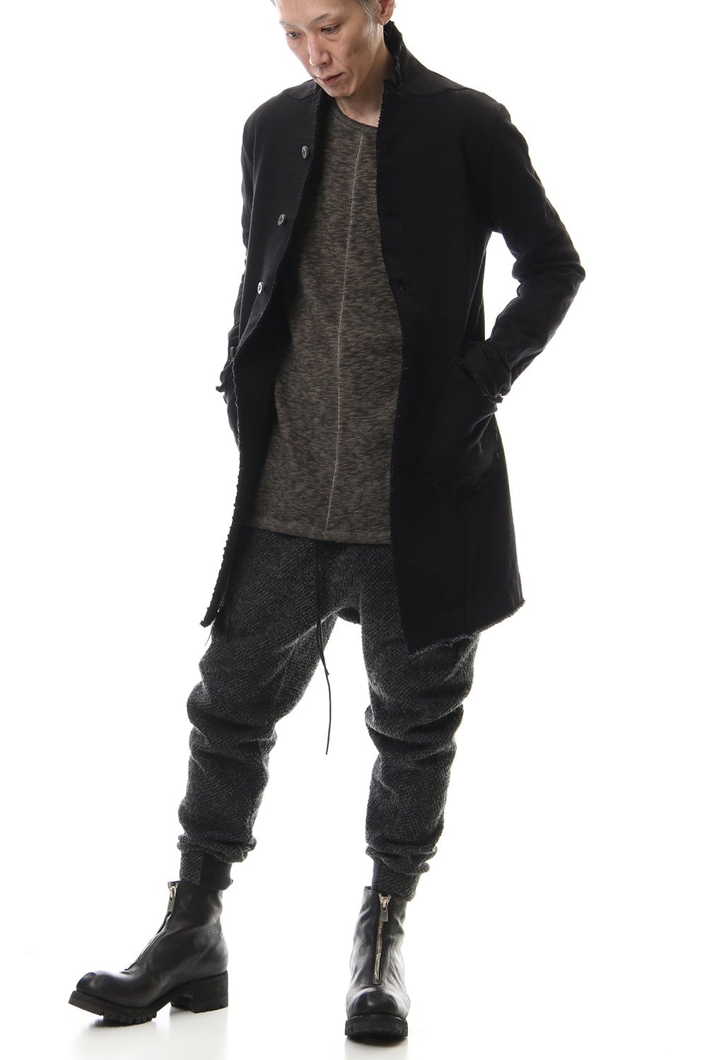 Heavy cotton jersey Long Jacket