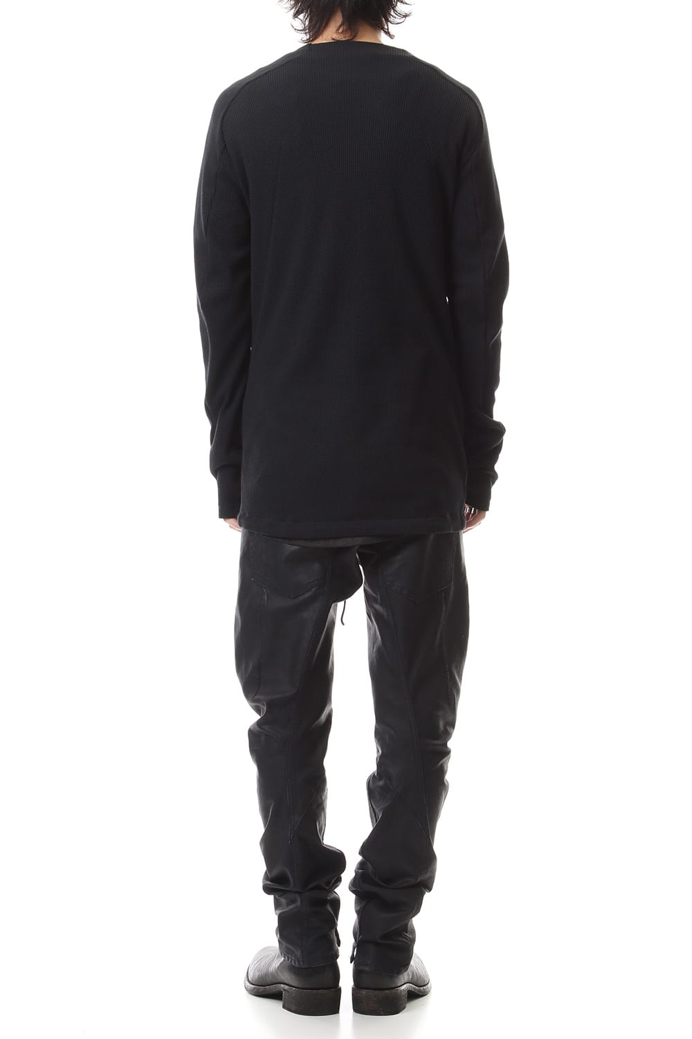 Japanese paper mixed waffle cardigan